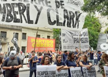 Kimberly Clark: protesta ante el Ministerio de Producción bonaerense