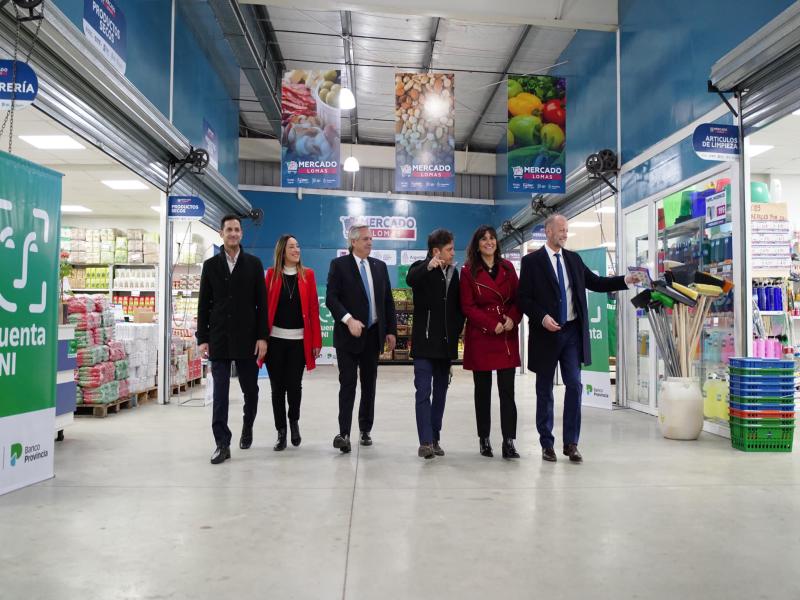 Mercado Lomas: Fernández inauguró el espacio con productos accesibles en Puente La Noria