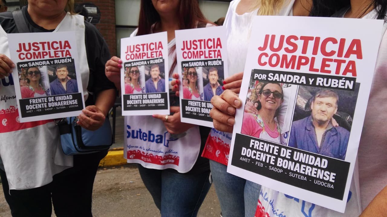 Juicio Sandra y Rubén: SUTEBA exigió que “los responsables máximos estén en el banquillo de los acusados”