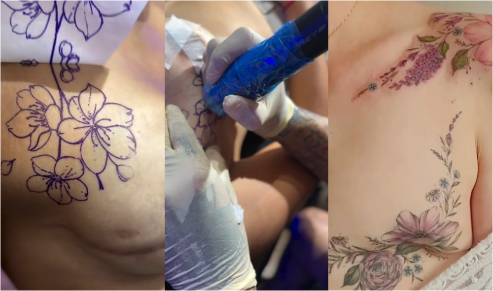 Un tatuador de Luis Guillón ofrece diseños gratuitos para mujeres con cicatrices por cáncer de mama