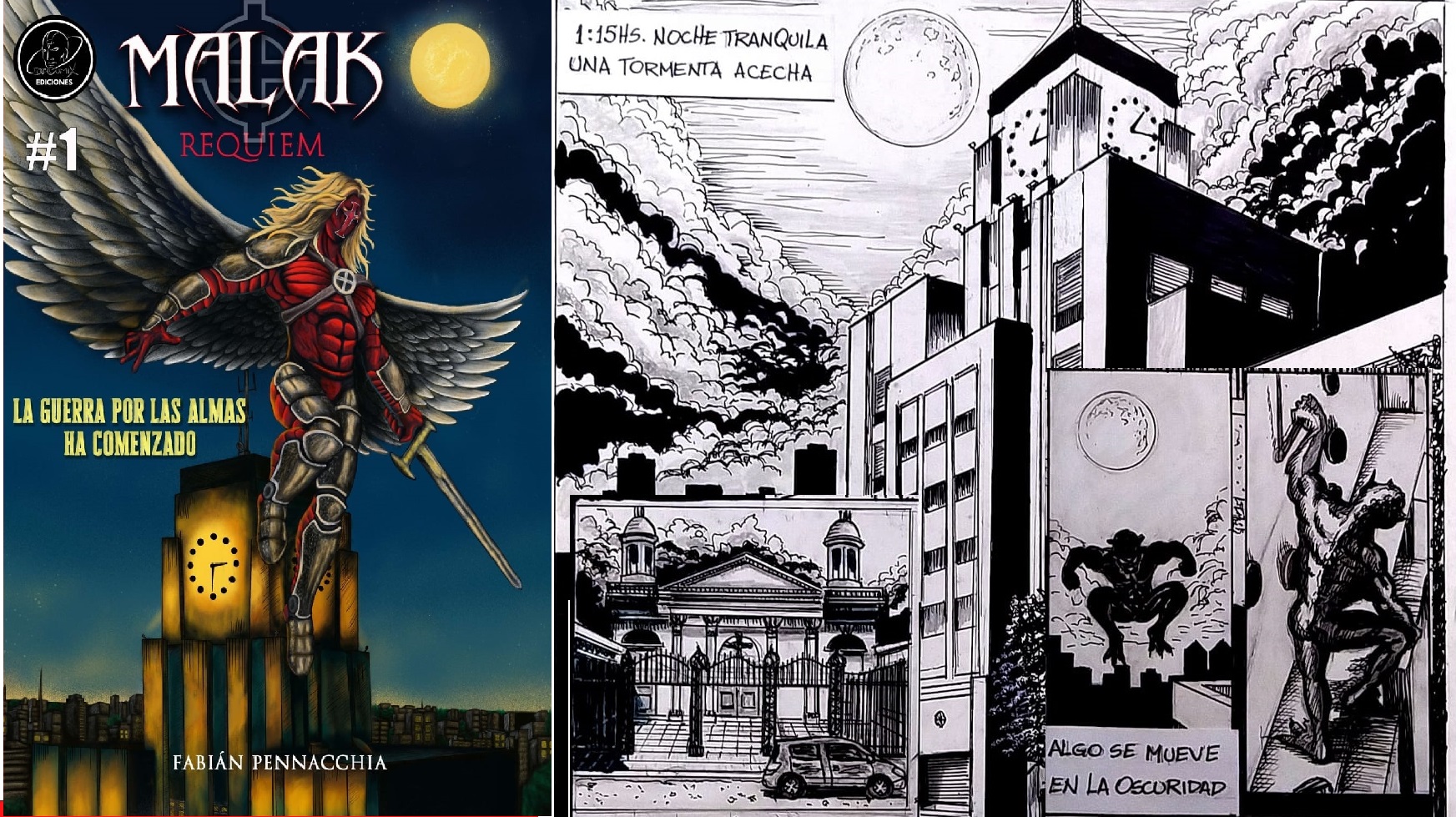 Un arcángel que vuela por Lomas de Zamora