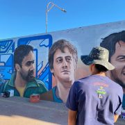 Okupas tiene su mural en Quilmes: «La amistad es lo que necesitamos para salir adelante»