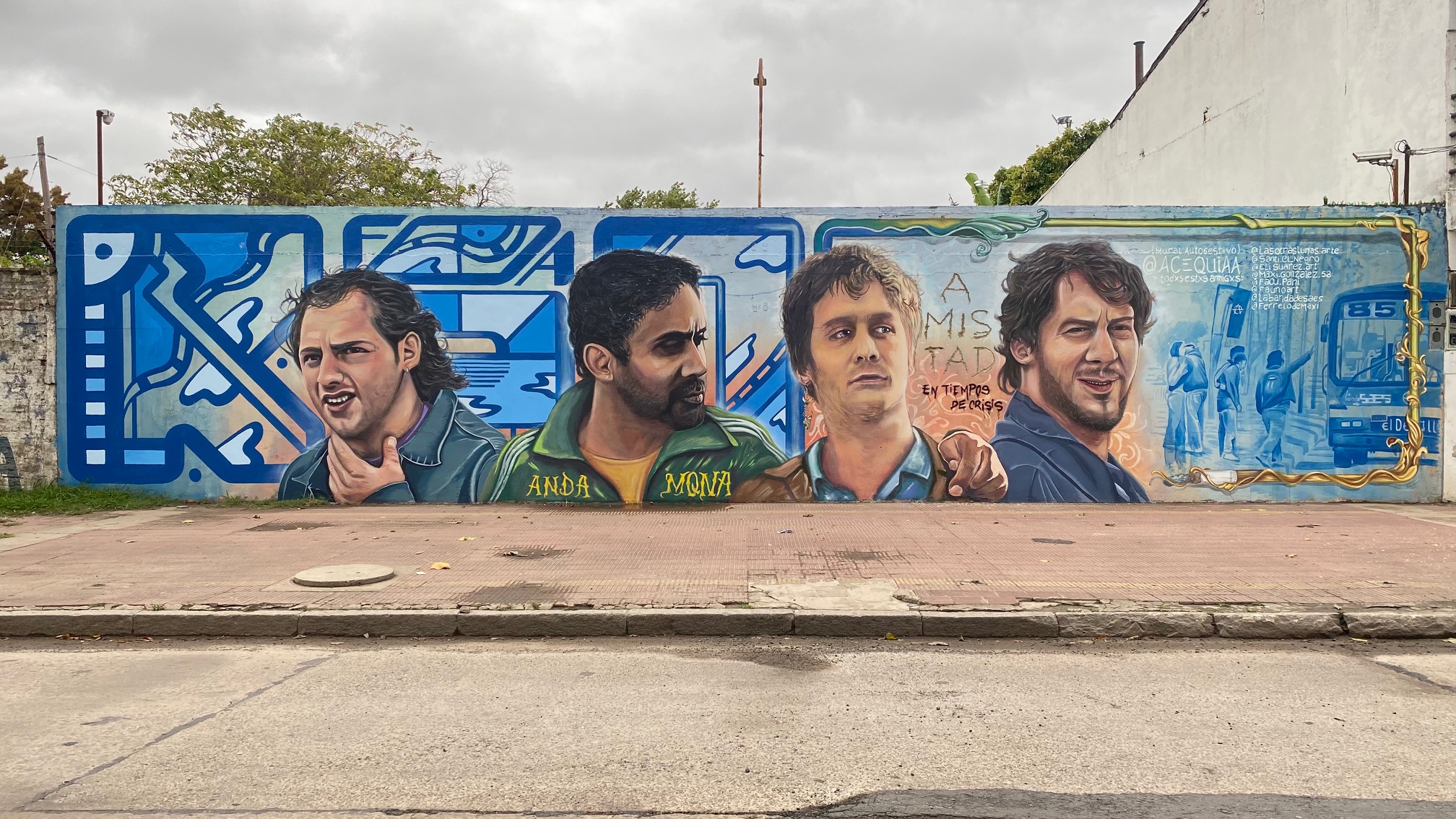 Okupas tiene su mural en Quilmes: «La amistad es lo que necesitamos para salir adelante»