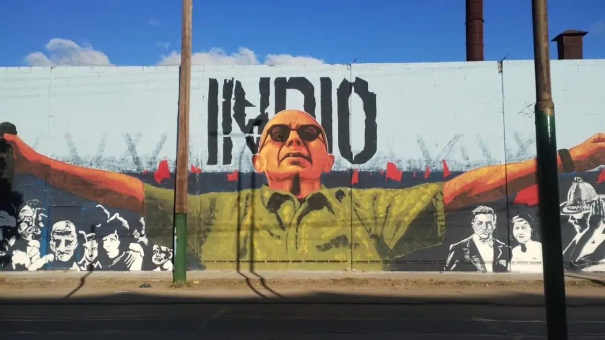 La historia detrás del mural dedicado al Indio Solari en Ministro Rivadavia que causa furor en las redes sociales