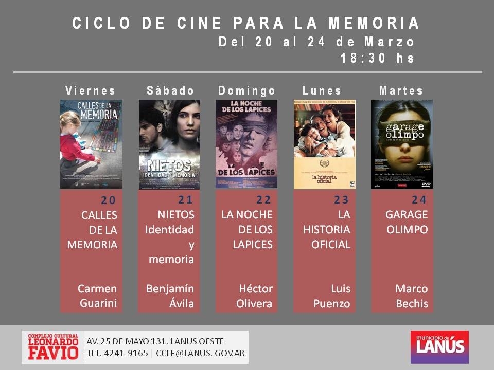 Cine por la Memoria en Lanús