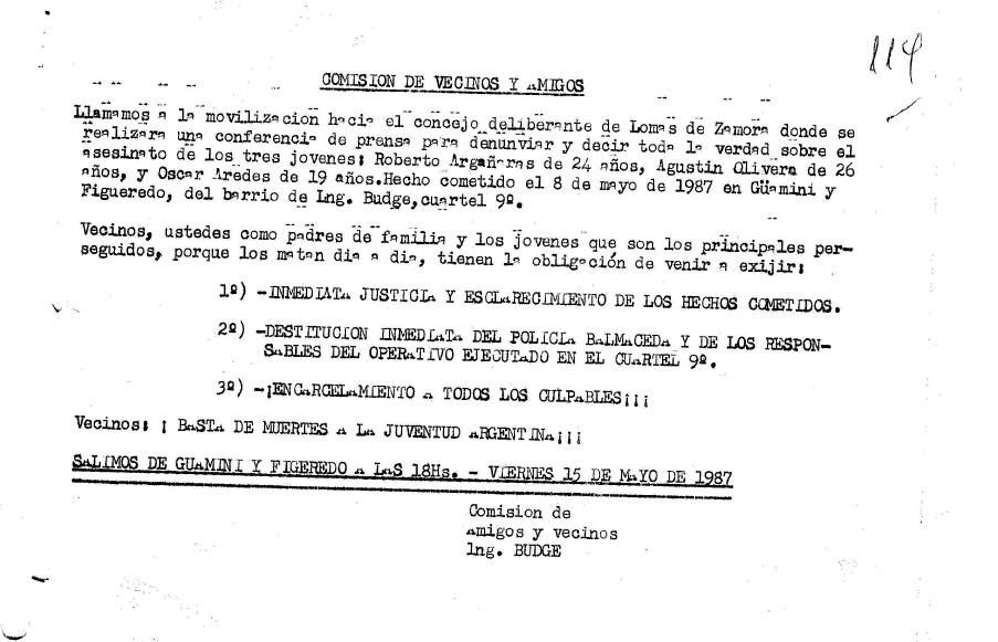 Masacre de Budge: la violencia institucional, deuda de la democracia