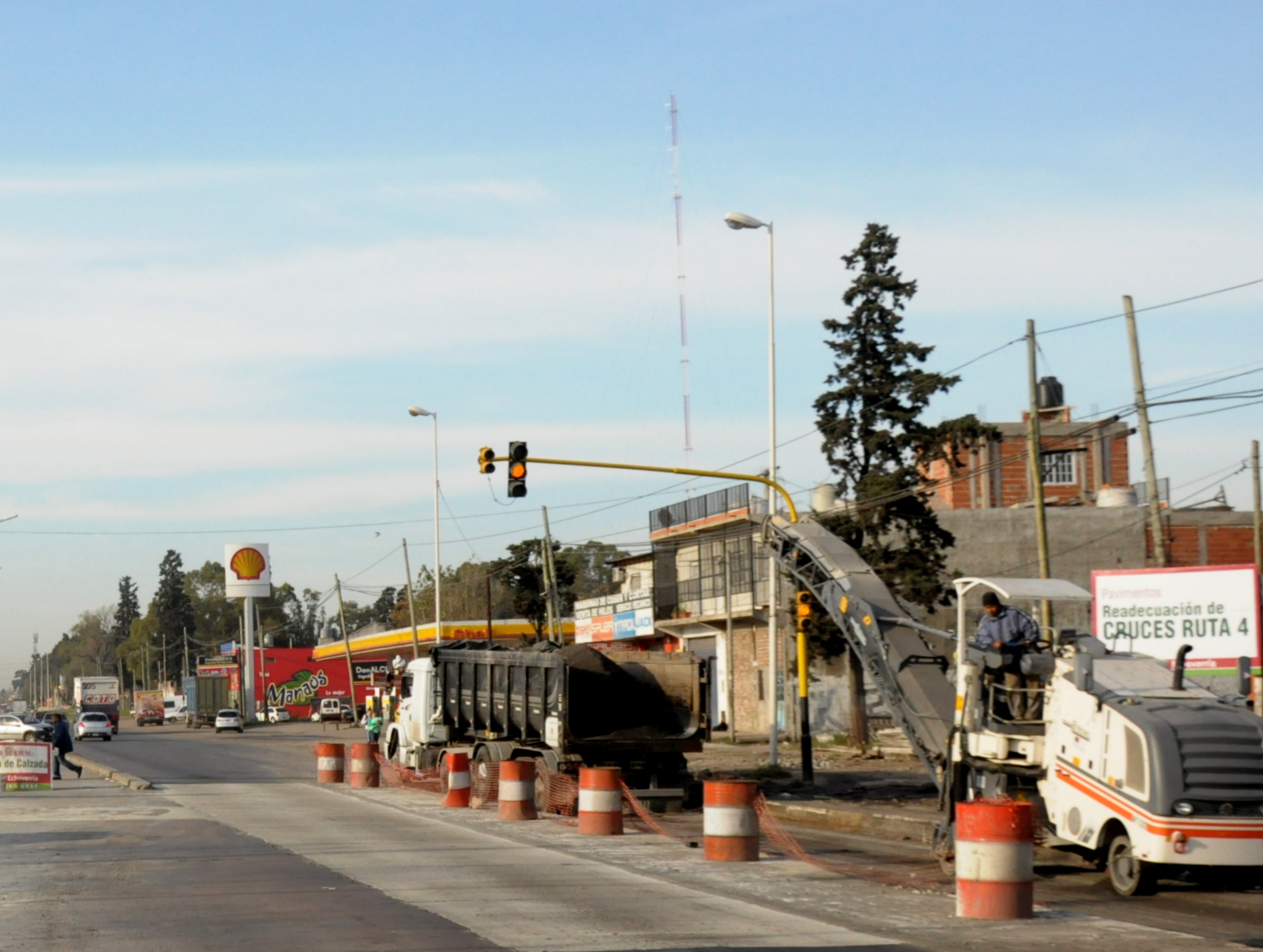 Obras de pavimentación en Esteban Echeverría