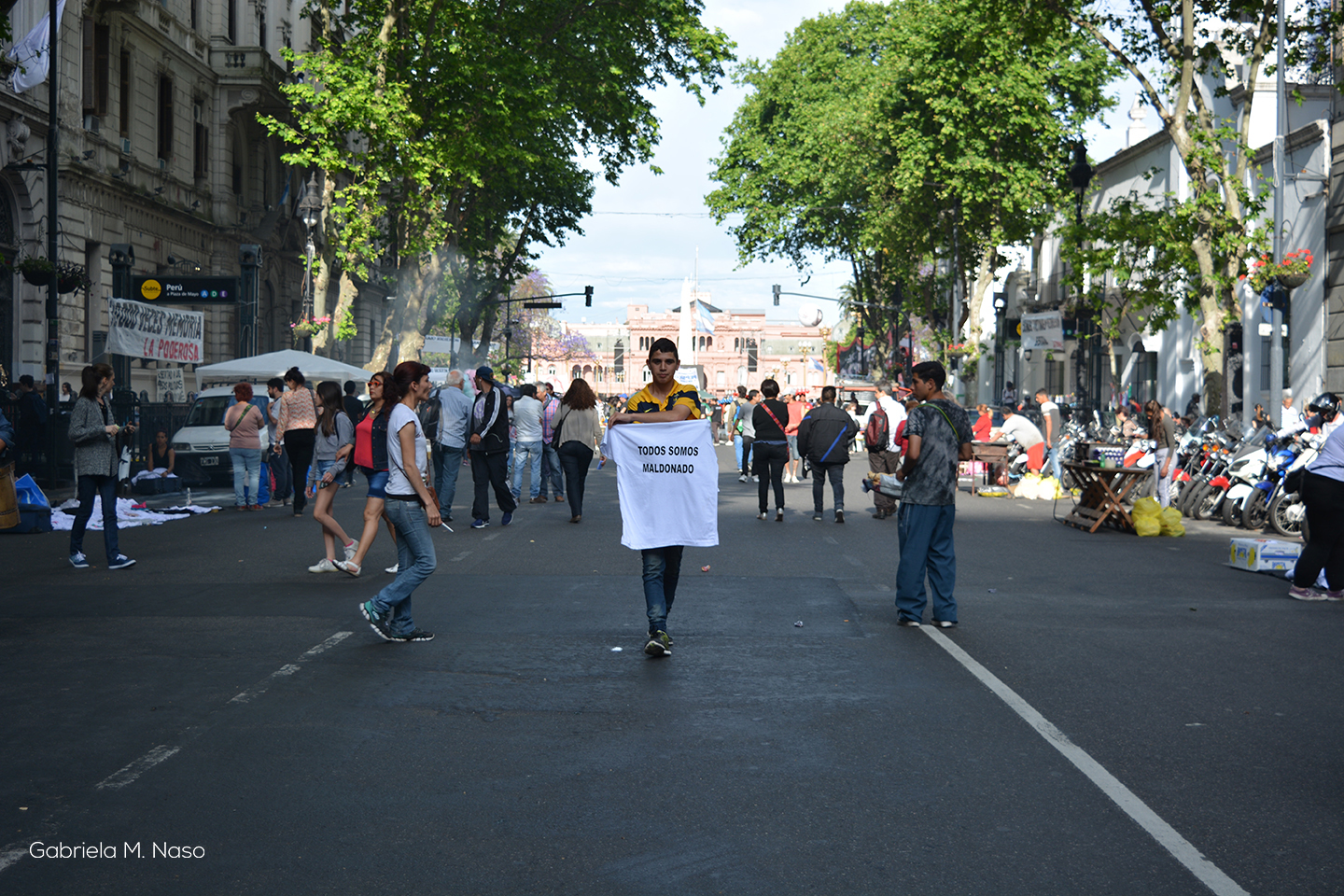 La imagen de Santiago Maldonado se multiplicó por las calles porteñas 