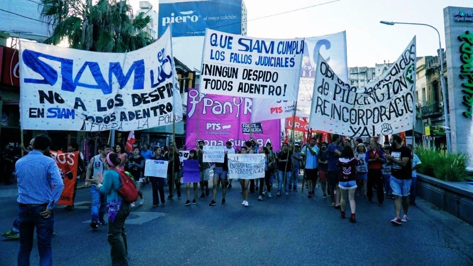 Siam: corte y marcha para exigir la reincorporación de los despedidos