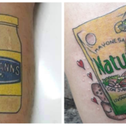 Pasión por la mayonesa: estos tatuajes te dejan con la boca abierta