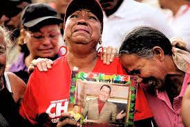 Emoción en la despedida al presidente Hugo Chávez