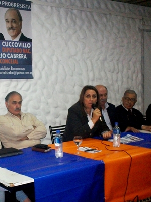 La intendenta electa de Rosario apoyó a los candidatos del FAP en Almirante Brown