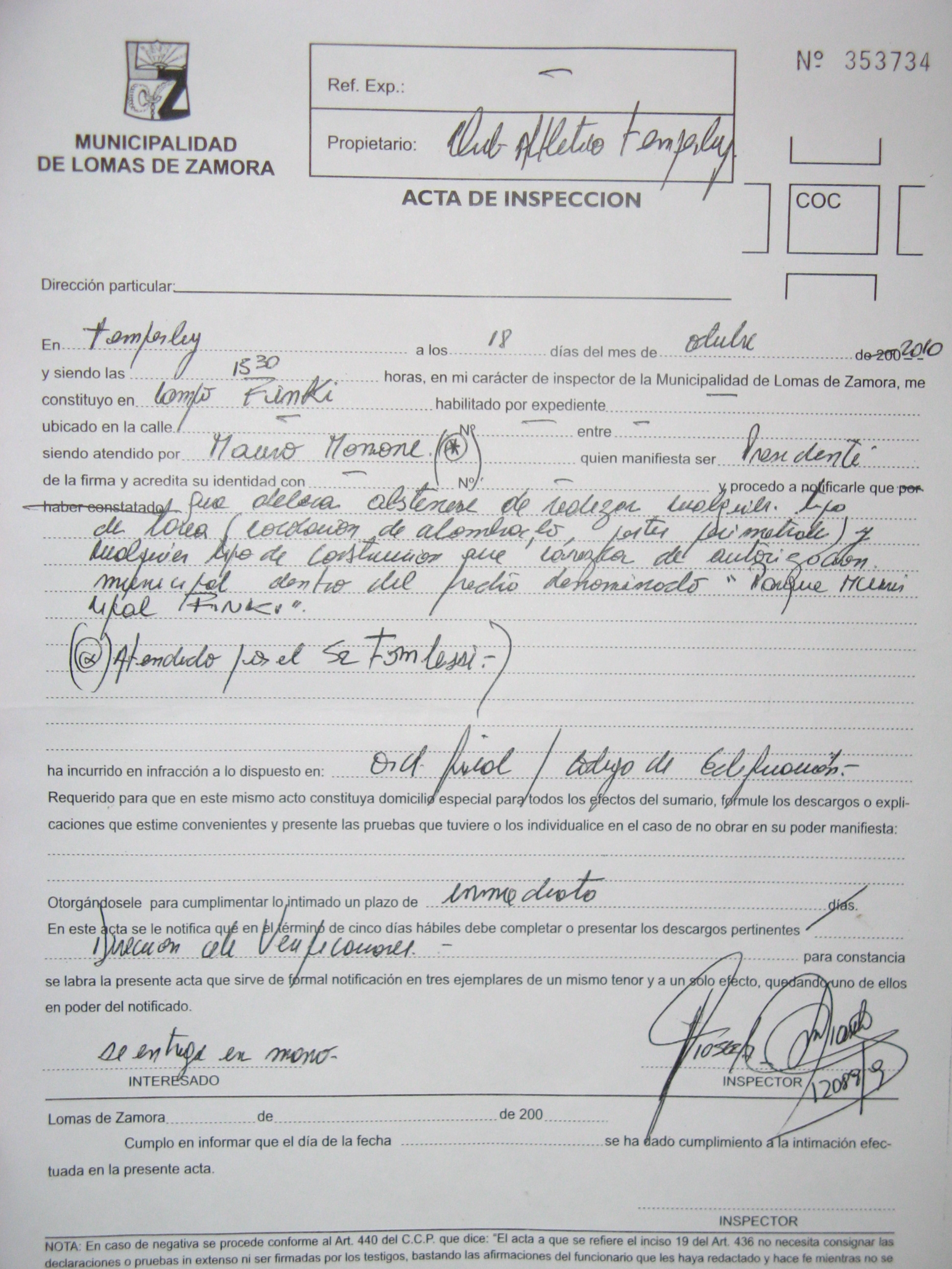 Piden a la Municipalidad que aumente los controles en el parque Finky