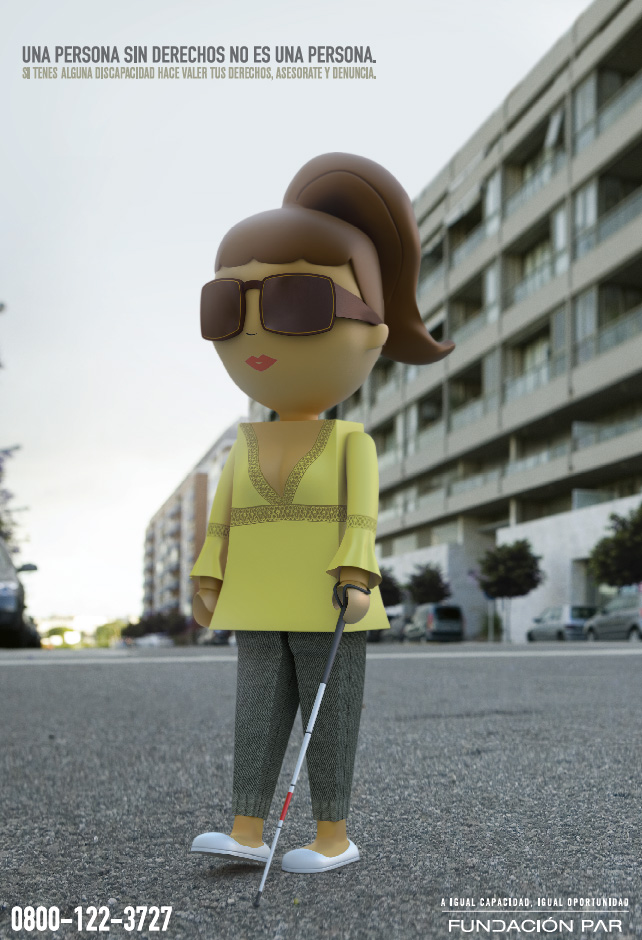 Un llamado por los derechos de discapacitados, en las carteleras públicas