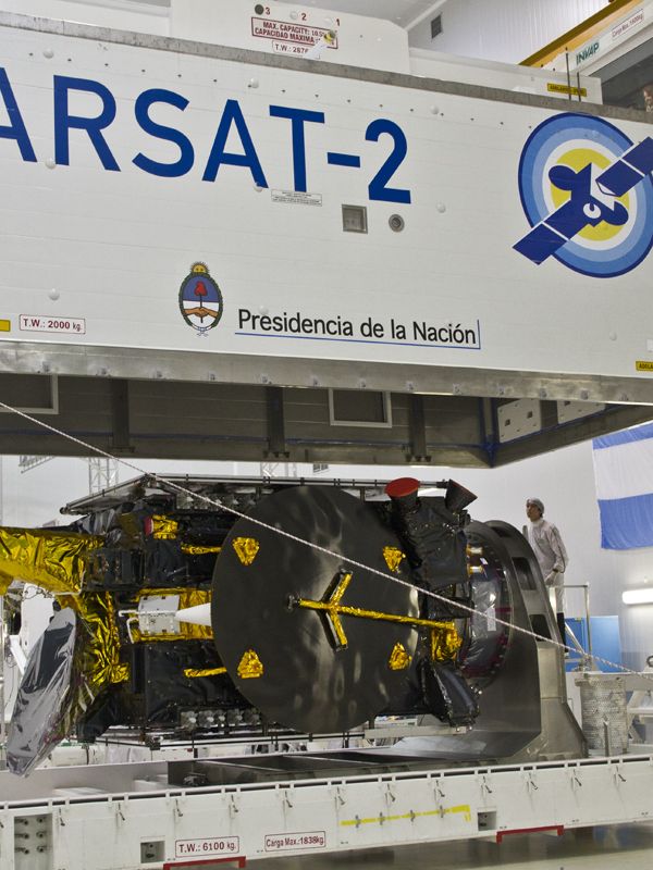 El ARSAT 2 ya arribó a la Guayana Francesa