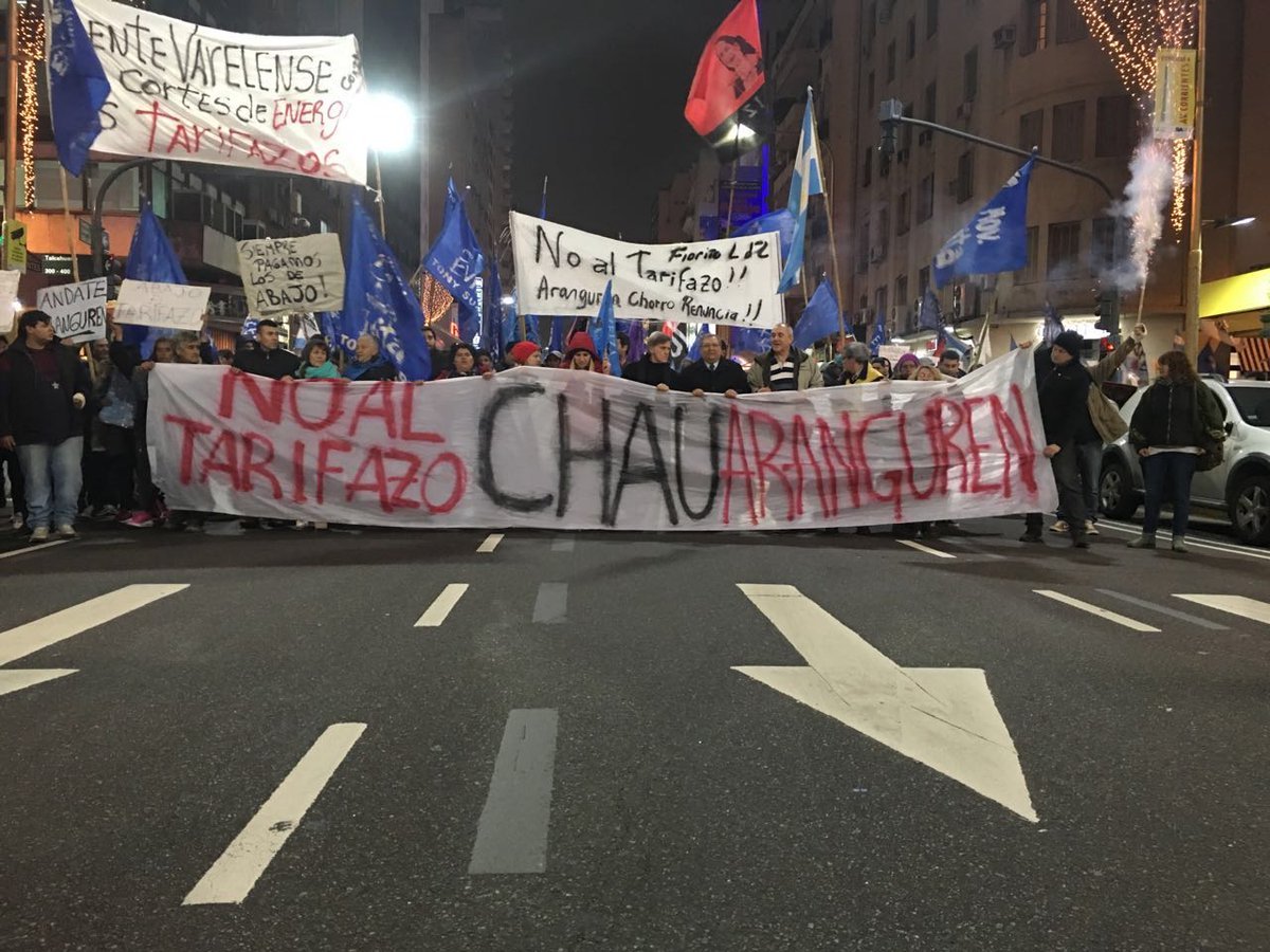 Ruidazo contra el aumento tarifario